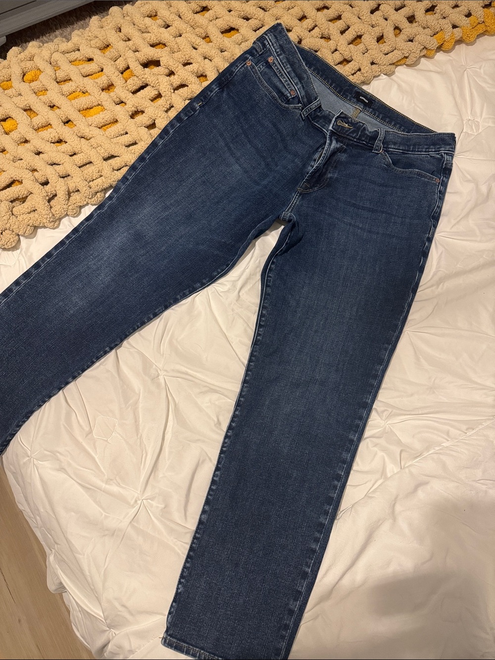 Express Men's Navy Straight Jeans